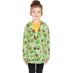 Strawberries Pattern Seamless Kids  Double Breasted Button Coat