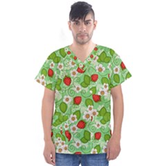 Men s V-Neck Scrub Top 