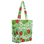 Strawberries Pattern Seamless Everyday Shoulder Bag with Pouch Bag