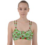 Strawberries Pattern Seamless Line Them Up Sports Bra