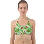 Strawberries Pattern Seamless Back Web Sports Bra