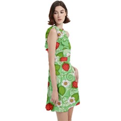 Cocktail Party Halter Sleeveless Dress With Pockets 