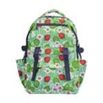 Strawberries Pattern Seamless Carry-on Double Buckle Travel Backpack