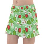 Strawberries Pattern Seamless Classic Tennis Skirt