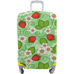 Strawberries Pattern Seamless Luggage Cover (Large) from ArtsNow.com