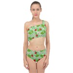 Strawberries Pattern Seamless Spliced Up Two Piece Swimsuit