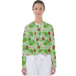 Strawberries Pattern Seamless Women s Slouchy Sweat