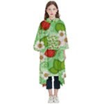 Strawberries Pattern Seamless Kids  Hooded Rain Ponchos