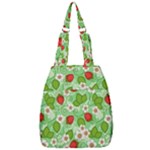 Strawberries Pattern Seamless Center Zip Backpack