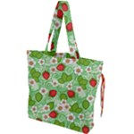 Strawberries Pattern Seamless Drawstring Tote Bag