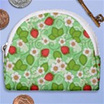 Strawberries Pattern Seamless Horseshoe Style Canvas Pouch