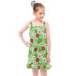 Strawberries Pattern Seamless Kids  Overall Dress