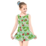 Strawberries Pattern Seamless Kids  Skater Dress Swimsuit