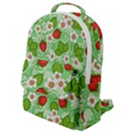 Strawberries Pattern Seamless Flap Pocket Backpack (Small)