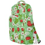 Strawberries Pattern Seamless Double Compartment Backpack