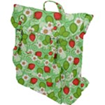 Strawberries Pattern Seamless Buckle Up Backpack