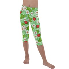 Kids  Lightweight Velour Capri Leggings  