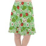 Strawberries Pattern Seamless Fishtail Chiffon Skirt