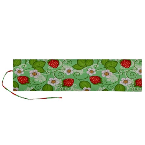 Strawberries Pattern Seamless Roll Up Canvas Pencil Holder (L) from ArtsNow.com