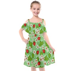 Kids  Cut Out Shoulders Chiffon Dress 