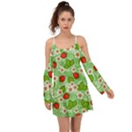 Strawberries Pattern Seamless Boho Dress