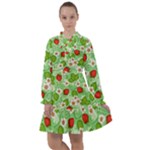 Strawberries Pattern Seamless All Frills Dress