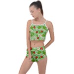 Strawberries Pattern Seamless Summer Cropped Co-Ord Set