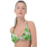 Strawberries Pattern Seamless Knot Up Bikini Top