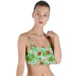 Strawberries Pattern Seamless Layered Top Bikini Top 