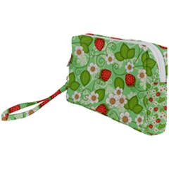 Strawberries Pattern Seamless Wristlet Pouch Bag (Small) from ArtsNow.com