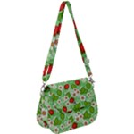 Strawberries Pattern Seamless Saddle Handbag