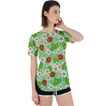 Strawberries Pattern Seamless Perpetual Short Sleeve T-Shirt