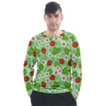 Strawberries Pattern Seamless Men s Long Sleeve Raglan T-Shirt