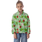 Strawberries Pattern Seamless Kids  Half Zip Hoodie