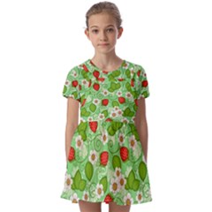 Kids  Short Sleeve Pinafore Style Dress 