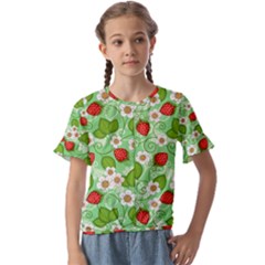 Kids  Cuff Sleeve Scrunch Bottom T-Shirt 