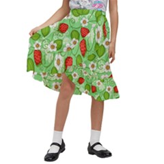 Kids  Ruffle Flared Wrap Midi Skirt 