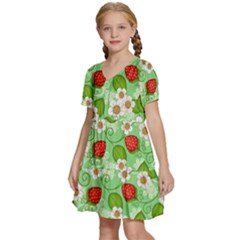 Kids  Short Sleeve Tiered Mini Dress 