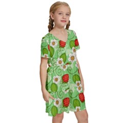 Kids  Short Sleeve Tiered Mini Dress 