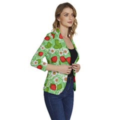 Women s One-Button 3/4 Sleeve Short Jacket 