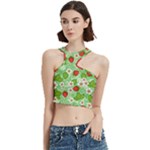 Strawberries Pattern Seamless Cut Out Top