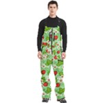 Strawberries Pattern Seamless Men s Front Zip Ski And Snowboard Bib Pants