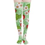 Strawberries Pattern Seamless Thigh High Stockings