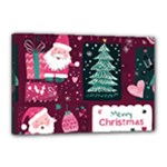 Christmas Santa Claus Canvas 18  x 12  (Stretched)