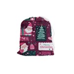 Christmas Santa Claus Drawstring Pouch (Medium)