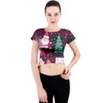 Christmas Santa Claus Crew Neck Crop Top