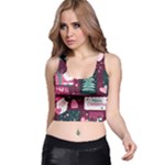 Christmas Santa Claus Racer Back Crop Top