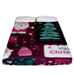 Christmas Santa Claus Fitted Sheet (Queen Size)