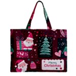 Christmas Santa Claus Zipper Mini Tote Bag