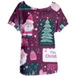 Christmas Santa Claus Women s Oversized T-Shirt